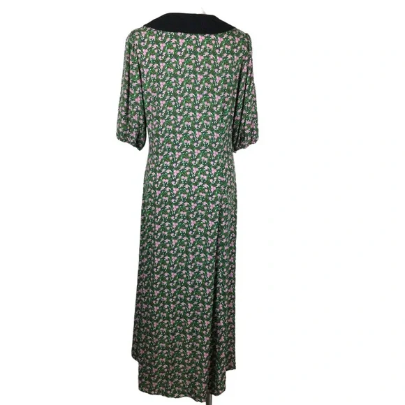 ASOS Cottage Core Collared Midi Tea Dress in Floral Print Nwot - Picture 10 of 14